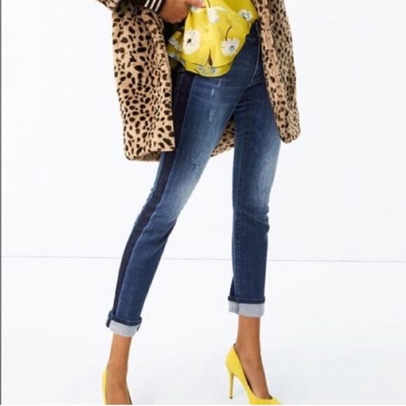 Cabi Tuxedo Distressed High Rise Straight Leg Jeans #3750 Size 4 - Picture 2 of 11